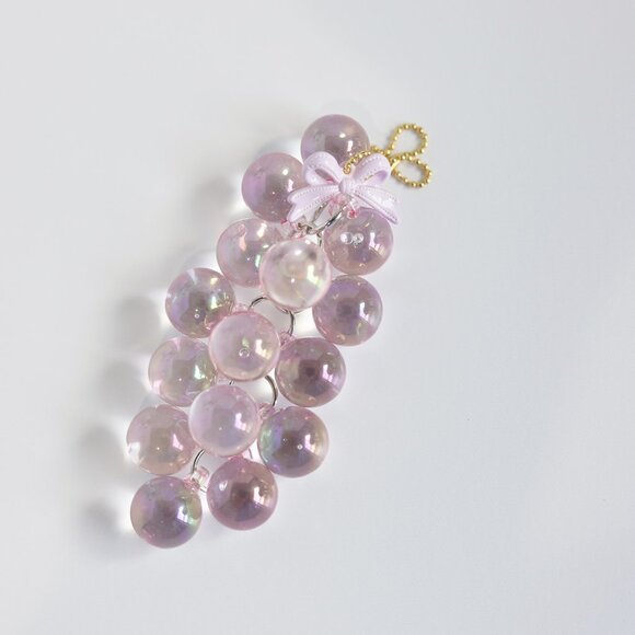 Light Pink Bauble Charm - Tumbler Handle Charm - Bubbles - Pink Bow - Picture 3 of 3